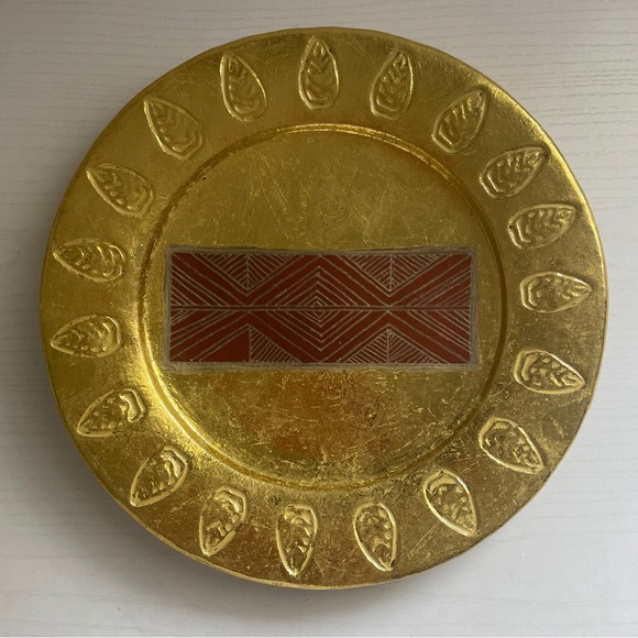 Gold plate/wall decor made in Indonesia - Picture 1 of 2